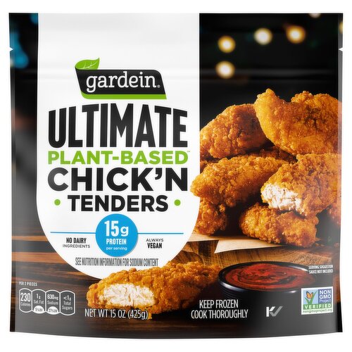 Gardein Ultimate Plant-Based Chick'n Tenders, Vegan, Frozen, 15 oz.