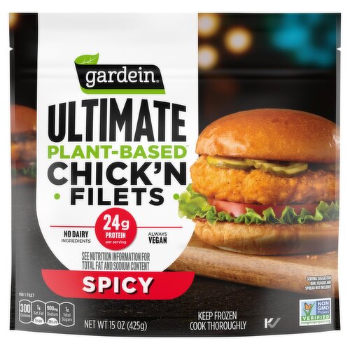 Gardein Ultimate Plant-Based Spicy Chick'n Filets, Vegan, Frozen, 15 oz