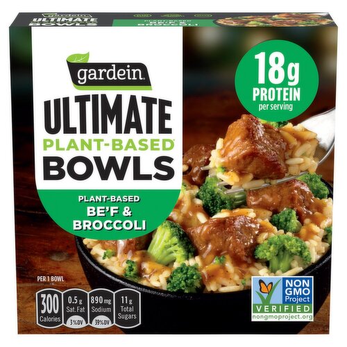 Gardein Ultimate Plant-Based Be'f & Broccoli Bowls, 9 oz