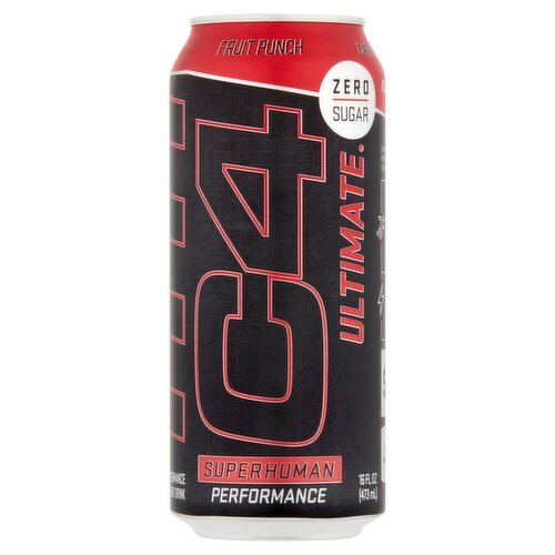 C4 Ultimate Fruit Punch Performance Energy Drink, 16 fl oz