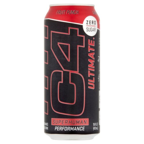 C4 Ultimate Fruit Punch Performance Energy Drink, 16 fl oz