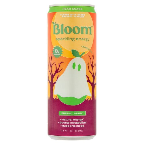 Bloom Pear Scare Sparkling Energy Drink, 12 fl oz