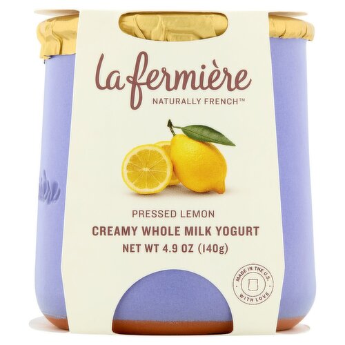 La Fermière Pressed Lemon Creamy Whole Milk Yogurt, 4.9 oz