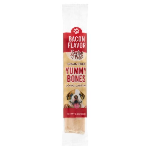 Loving Pets Bacon Flavor Grain-Free, Long-Lasting Yummy Bones, 2.8 oz