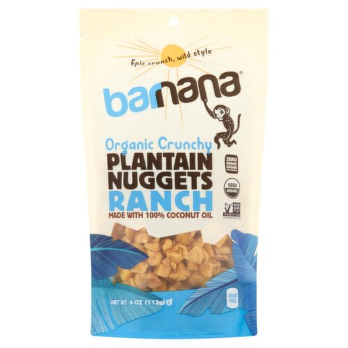 Barnana Organic Crunchy Ranch Plantain Nuggets, 4 oz