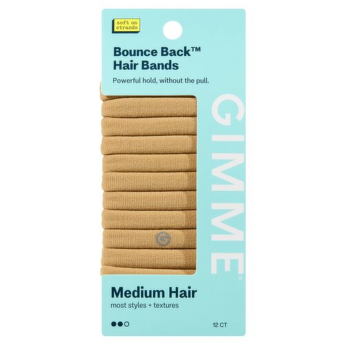 Gimme Beauty Bounce Back Medium Hair Blonde Hair Bands, 12 count