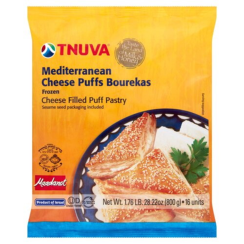 Tnuva Mediterranean Cheese Puff Bourekas, 16 count, 1.76 lb, 28.22 oz