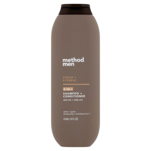 Method Men Cedar + Cypress 2-in-1 Shampoo + Conditioner, 14 fl oz