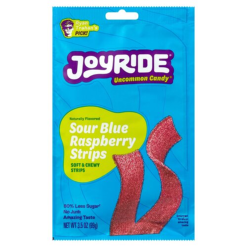 Joyride Uncommon Candy Sour Blue Raspberry Soft & Chewy Strips, 3.5 oz