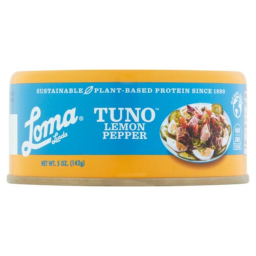 Loma Linda Tuno Lemon Pepper Fishless Tuna, 5 oz