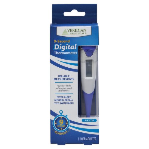 Veridian Healthcare 9-Second Readout Digital Thermometer, 1 count