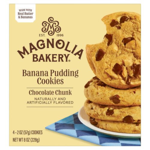 Magnolia Bakery Chocolate Chunk Banana Pudding Cookies, 2 oz, 4 count