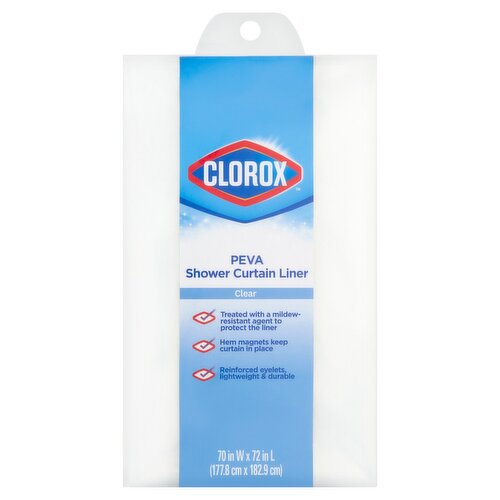Clorox Peva Clear Shower Curtain Liner