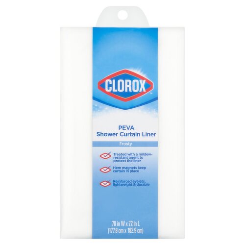 Clorox Peva Frosty Shower Curtain Liner
