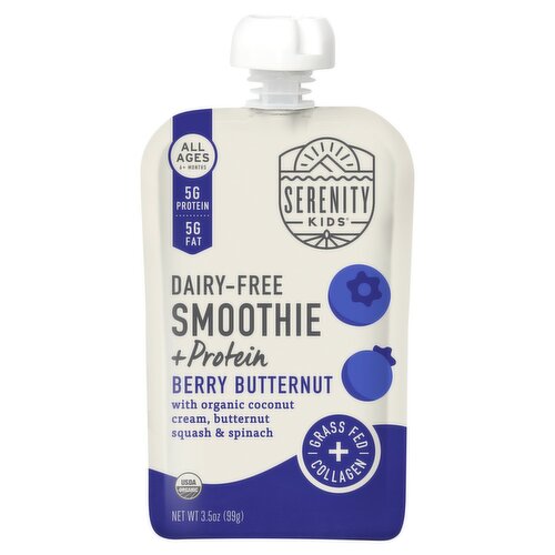 Serenity Kids Smoothie + Protein Berry Butternut Baby Food, 6+ Months, 3.5 oz