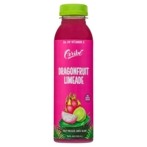 Caribé Dragonfruit Limeade Cold Pressed Juice Blend, 12 fl oz