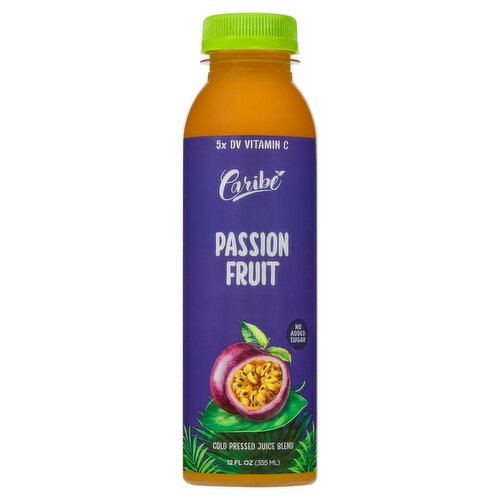 Caribé Passion Fruit Cold Pressed Juice Blend, 12 fl oz