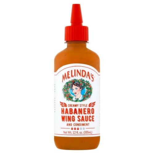 Melinda's Creamy Style Habanero Wing Sauce and Condiment, 12 fl oz