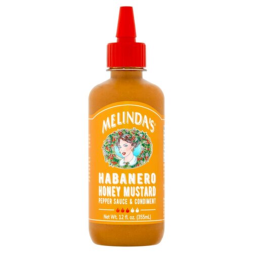 Melinda's Habanero Honey Mustard Pepper Sauce & Condiment, 12 fl oz