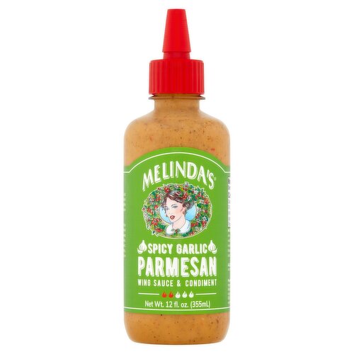 Melinda's Spicy Garlic Parmesan Wing Sauce & Condiment, 12 fl oz