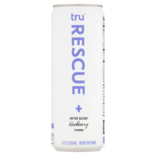 Tru Rescue + Detox Blend Blackberry Flavored Dietary Supplement, 12 fl oz