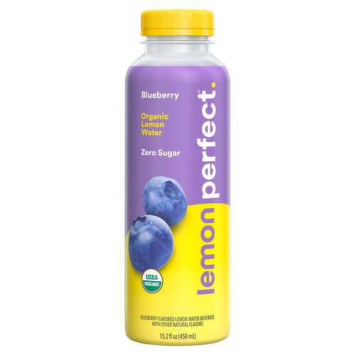 Lemon Perfect Zero Sugar Blueberry Enhanced Water Beverage, 15.2 fl oz