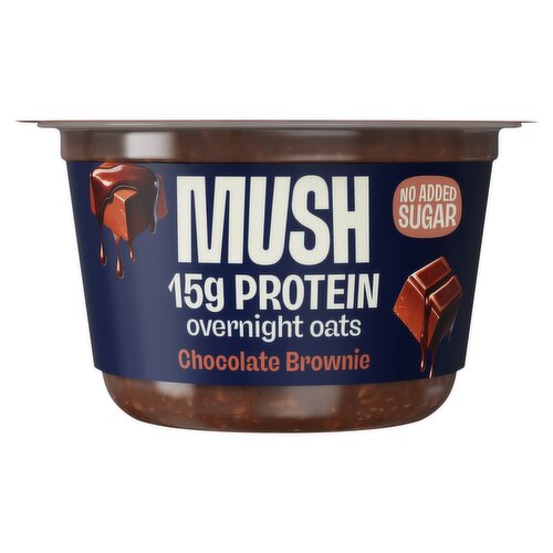Mush 15g Protein Chocolate Brownie Overnight Oats, 5.5 oz