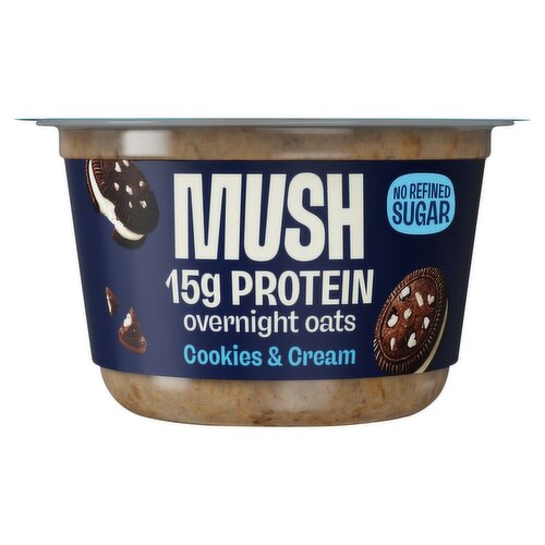 Mush 15g Protein Cookies & Cream Overnight Oats, 5.5 oz
