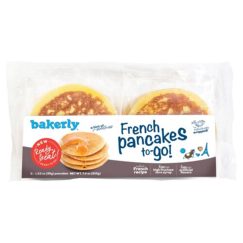 Bakerly French Pancakes To-Go!, 1.23 oz, 6 count