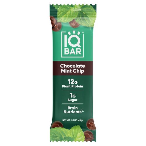 IQBar Chocolate Mint Chip Bar, 1.6 oz
