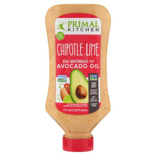 Primal Kitchen Chipotle Lime Real Mayonnaise Made with Avocado Oil, 17 fl oz