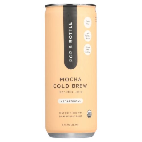 Pop & Bottle Mocha Cold Brew Oat Milk Latte, 8 fl oz