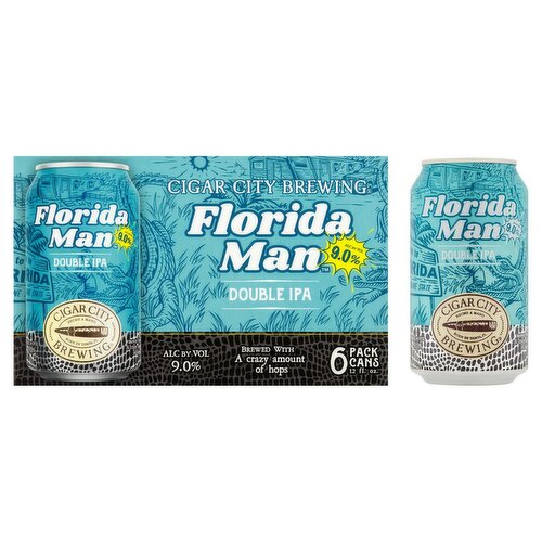 Cigar City Brewing Florida Man Double IPA Beer, 6 count, 12 fl oz