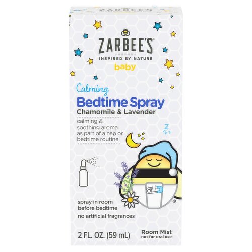 Zarbee's Chamomile & Lavender Baby Calming Bedtime Spray, 2 fl oz