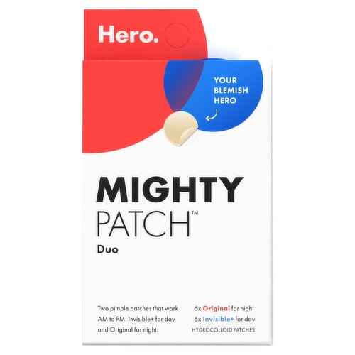 Hero. Mighty Patch Duo Hydrocolloid Patches, 12 count