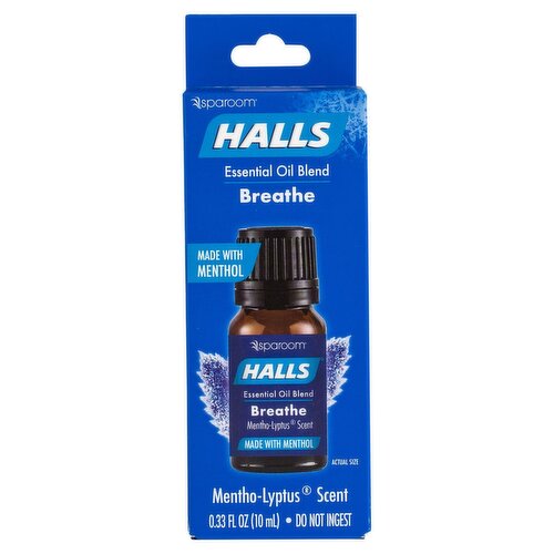 Sparoom Halls Breathe Mentho-Lyptus Scent Essential Oil Blend, 0.33 fl oz