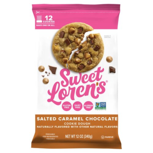 Sweet Loren's Salted Caramel Chocolate Cookie Dough, 12 count, 12 oz