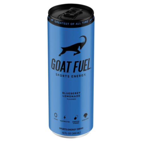 G.O.A.T. Fuel Blueberry Lemonade Flavored Sports Energy Drink, 12 fl oz