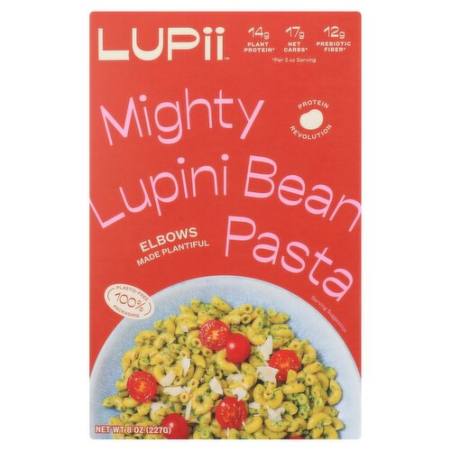 Lupii Mighty Lupini Bean Elbows Pasta, 8 oz