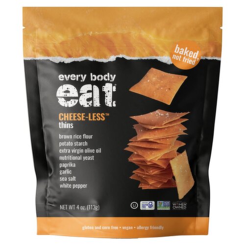 Every Body Eat Gluten Free Cheese-Less Thins, 4oz
