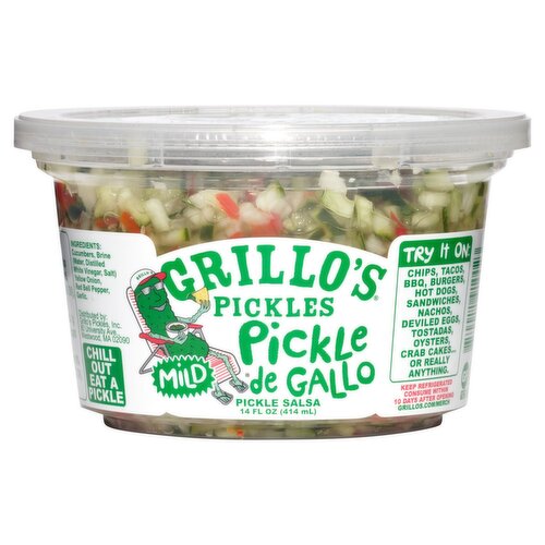 Grillo's Pickles Pickle de Gallo Mild Pickle Salsa, 14 fl oz