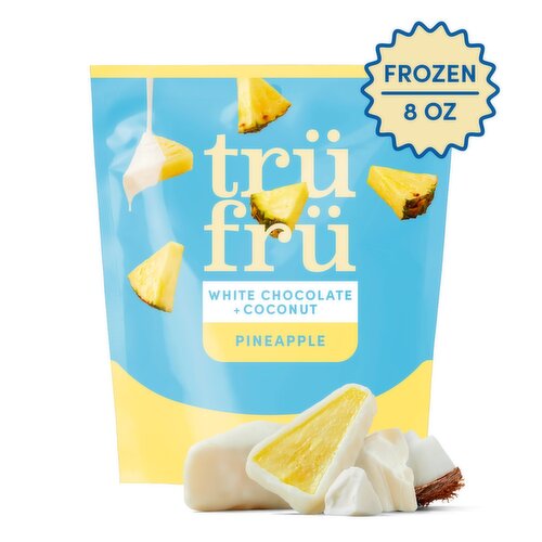 Trü Frü Piña Colada White Chocolate + Coconut Frozen Fresh Pineapple, 8 oz