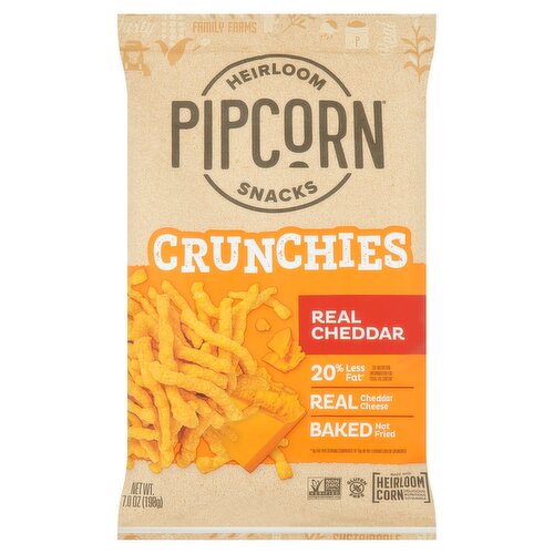 Pipcorn Real Cheddar Crunchies, 7.0 oz