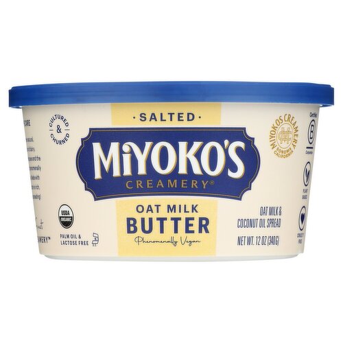 Miyoko's Creamery Salted Oat Milk Butter, 12 oz