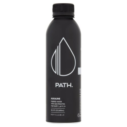 Path Refillable Alkaline Purified Water with Electrolytes, 20.3 fl oz