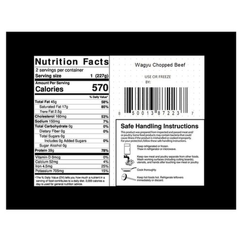 Pat Lafrieda American Wagyu Chopped Beef, 16 oz