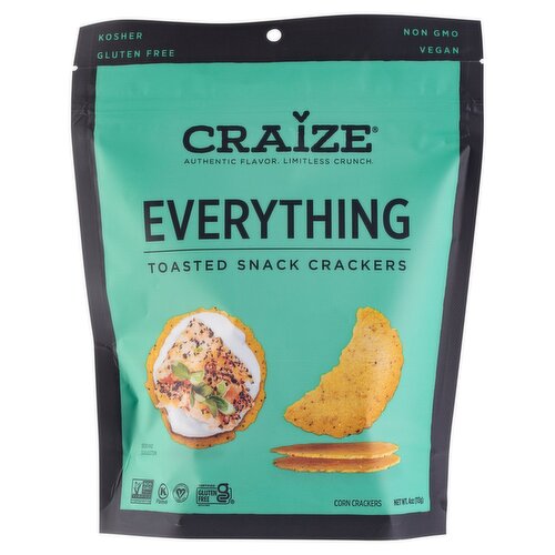 Craize Everything Toasted Snack Corn Crackers, 4 oz