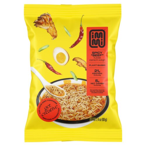 immi Spicy "Beef" Flavor Ramen Soup, 2.4 oz