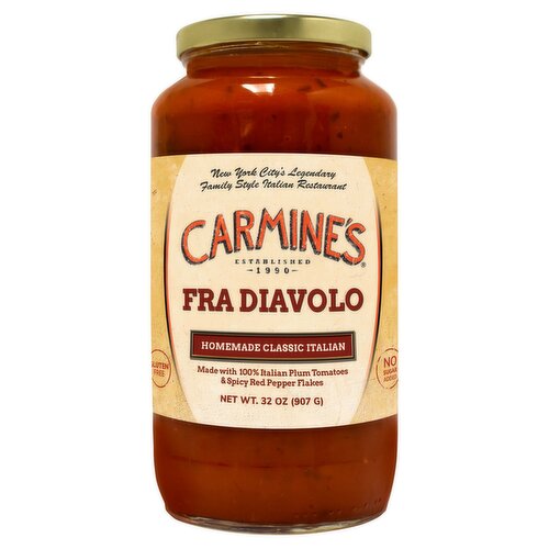 Carmine's Homemade Classic Italian Fra Diavolo Sauce, 32 oz