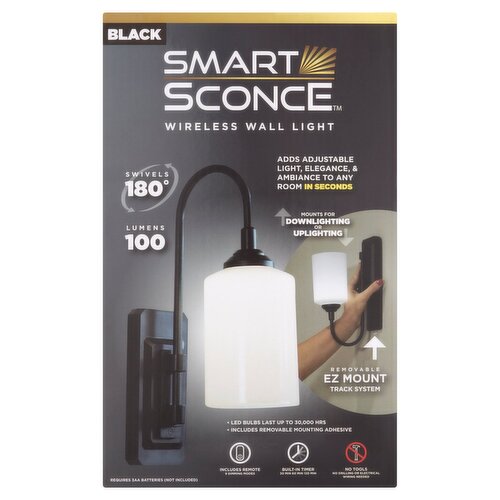 Smart Sconce Black Wireless Wall Light